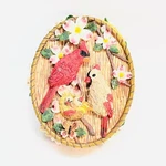 Vtg Cardinal Couple 2 Young Nest Trinket Box Dogwood Blooms Hinge 3 "WX4" LX1" Used. Price: $12.99.
