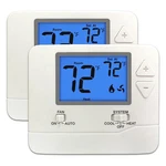 Electeck 2 Pack Non-programmable Digital Thermostat For Home, Up To 1 White New. Price: $62.09.