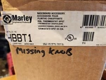 New-missing Knob-marley Engineered Products HBBT1 Single Pole Thermostat. Price: $50.00.