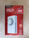 Ace 42727 Manual Thermostat (heating Only) For Double Single Pole 120/240V New. Price: $15.99.