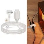 Clear Extension Cord 6 Ft 3 Outlet 90 Flat Plug Indoor Prong 18 Awg 125V New. Price: $27.90.