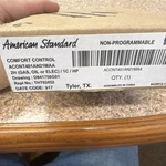 American Standard Digital Thermostat ACONT401AN21MAA, Push Button New. Price: $62.99.