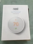 Nest Thermostat Model A0063 T400ES, White, Programmable & Setup Using App. Used. Price: $35.00.