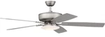 Craftmade Pro Plus 112 Brushed Satin Nickel 52" Blade Led Indoor Ceiling Fan New. Price: $169.99.