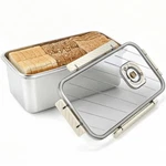 Zeayea Bread Box For Kitchen Counter, Time 13.2" 7.1" 5.1" H, Silver New. Price: $35.93.