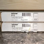Tekmar 512 Programmable Thermostat Two Stage Heat/cool Digital Display Open. Price: $97.95.