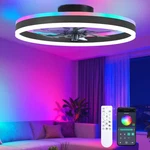 Ceiling 20 Inch Rgb Led Light Remote App Control White WJCF04 Oritham Fans New. Price: $124.99.