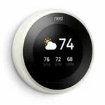 Certified Google Nest 3RD Generation Learning Thermostat W/base: White T3017US Open. Price: $118.95.