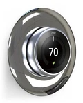 Google Nest Learning Thermostat Wall Plate Cover - Elago Polished Steel New. Price: $13.99.