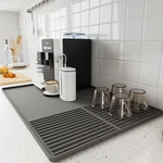 Wudialien Silicone Coffee Mat With Raised Edges, 24'' X 16'' 24" 16", Gray New. Price: $39.27.