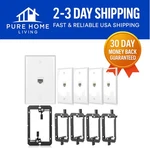 White 5-PORT RJ45 CAT6 Ethernet Wall Plates With Mounting Bracket Easy Install New. Price: $24.99.