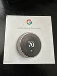 Google Nest Learning Thermostat - Stainless Steel (T3017ES) Scratches See Pic Used. Price: $106.99.