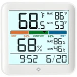 Meesmeek Indoor Thermometer Room Temperature Home 3.6"W X 3.4"H, White New. Price: $26.28.