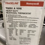 Honeywell, Tradeline, T6051 1016, Heavy Duty, Heat/ Cool Thermostat New. Price: $185.00.