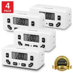 4XDIGITAL Clock Timer Single Outlet Plug Switch Electric 24HOUR Programmable New. Price: $24.99.