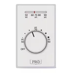 PRO1 Iaq T501ML4 Line Voltage Mechanical Thermostat, Heat Only, 90F, New. Price: $46.28.