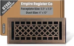 Empire Vent - 4X10 Inches Floor Registers Air Covers For New. Price: $40.93.