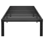 Aldrich 14" Metal Twin Bed Frame - Black Steel Platform, No Box Spring Needed New. Price: $54.00.