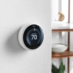 Certified Google Nest 3RD Generation Learning Thermostat W/base White T3017US A+ Open. Price: $122.95.