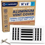 Aclaminaire 14X6 Inch Duct Opening Aluminum 3-WAY Flow Vent Hvac Cover New. Price: $44.54.
