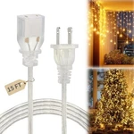 Clear Indoor Extension Cord Flat Plug 900W 3 Outlet Power Cable Holiday Decor Us New. Price: $23.80.