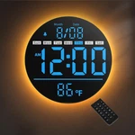 Leike Digital Wall Clock 8" Led Display, Round Plug-in With Remote... New. Price: $32.99.