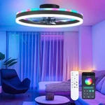 Rgb Ceiling Fans With Lights, 20" Fandelier Low Profile Ligh... New. Price: $115.04.