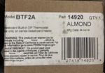 Cadet BTF2A 2-POLE Baseboard Thermostat Kit Almond 14920 Lot Of 3 Pcs New. Price: $57.00.