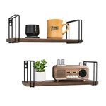 Floating Shelves For Wall Mounted - Set Of 2 American Black Walnut Solid Wood... New. Price: $53.52.