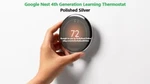 Google Nest 4TH Generation Learning Thermostat GA05551-US Polished Silver Open. Price: $169.95.