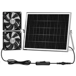 Solar Greenhouse Fan 2 Kit 5.5 30W Powered Waterproof 16.5FT Cord Pqins Exhaust New. Price: $59.99.