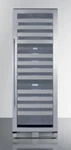 Summit 24" Wide Triple Zone Wine Cellar, Stainless Steel, SWCP1988T. Price: $3230.00.