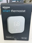 Amazon Smart Thermostat Wi-fi Alexa Compatible Open Box. Price: $29.99.