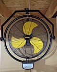 Hicfm 20" Wall Mount Fan Oscillating High Velocity Industrial Shop Remote Timer Open. Price: $44.00.
