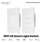Moes 1/2/3/4 Gang Wifi Smart Wall Light Switches Combo Alexa Google App Remote New. Price: $17.99.