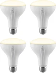 4 Pack BR30 Smart Dimmable Flood Light Bulb Soft White 2700K,650 LM,9 Alexa New. Price: $33.59.