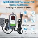 Inkbird ITC-308 Wired Thermostat Heating Cooling Temperature Control -50 C-120 New. Price: $35.00.