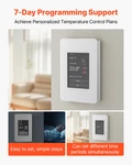 7-DAY Programmable Thermostat, Gray-white (without Wifi) New. Price: $108.96.