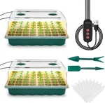 Seed Starter Tray With Grow Light, 96-CELL Kit, Green 2 Set. Price: $65.58.