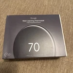 Google Nest Learning Thermostat + Temperature Sensor - Polished Obsidian Open. Price: $175.00.