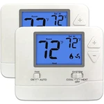 2 Pack- Electeck Digital Thermostat Large Lcd Display, Non-prog., 1 Heat Cool New. Price: $40.00.