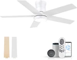Modern 42" Smart Ceiling Fan With Lights, Remote & Voice Control - White New. Price: $165.99.
