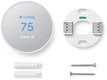 Google Nest Thermostat Programmable Smart Wifi G4CVZ Snow GA01334-US White Open. Price: $54.95.