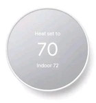 Google Nest Thermostat G4CVZ Programmable Wi-fi Snow Open. Price: $39.99.