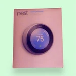 Nest Learning Thermostat White Wi Fi Programmable Digital Display New. Price: $99.00.