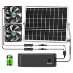 Pqins Solar Fan With Battery, 25W Powered Rechargeable Outdoor Wate... New. Price: $93.99.