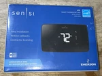 Emerson White-rodgers 1F76U-22WFB Sensi Lite Touchscreen Wi-fi Thermostat, Black New. Price: $45.00.