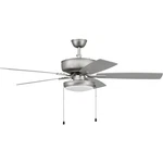 Craftmade P119BN5-52BNGW Pro Plus Indoor Ceiling Fan Brushed Satin Nickel New. Price: $168.48.
