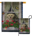 Faithfully Yours Pets Dog Puppy Kitty Butterfly Flower Garden House Yard Flag New. Price: $78.95.