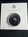 Google Nest A0013 T3007ES 3RD Generation Learning Thermostat - Stainless Steel Open. Price: $115.00.